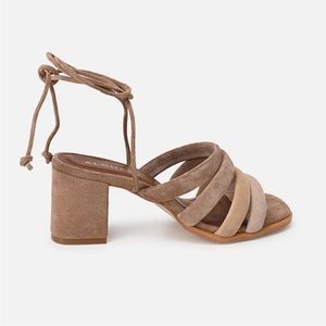 Aloha Sandals- Beige Suede - Size 38 (7-7.5)